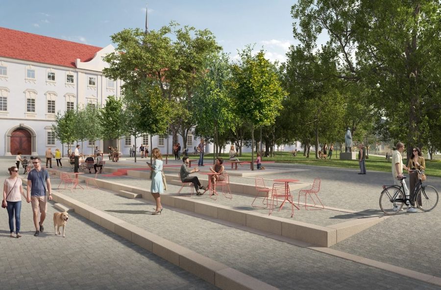 obrázek: Rekonstrukce parku Danuše Muzikářové v Brně začala. Přibudou cesty, zeleň i galerijní stezka