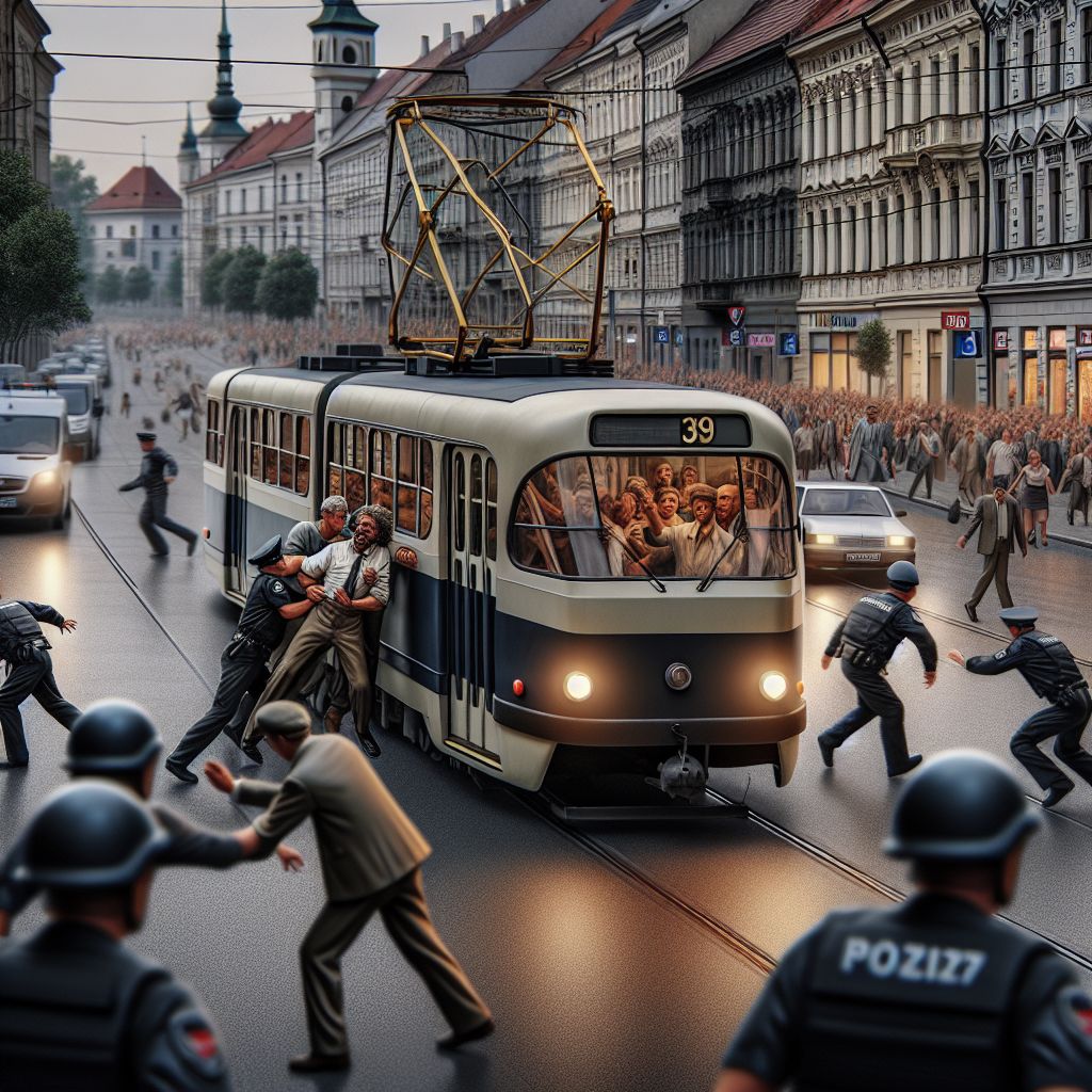 Hlučná parta v tramvaji napadla muže: krvavé drama na zastávce Osová