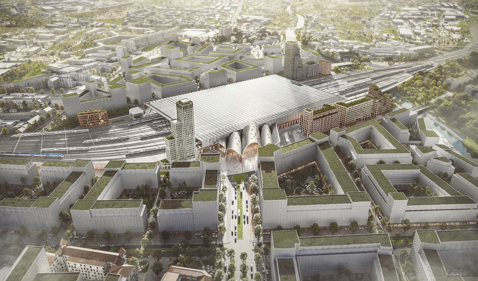 Nové nádraží a vysokorychlostní tratě v Brně