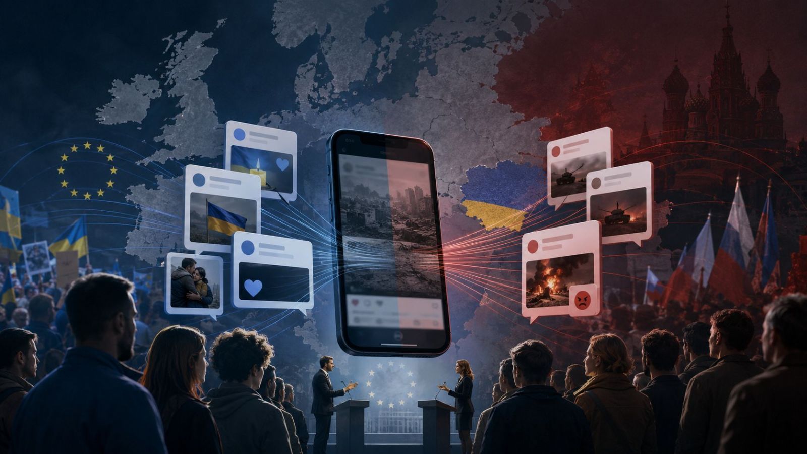 Proč část Evropanů přeje Rusku? Nová analýza ukazuje sílu stran, sítí a dezinformací