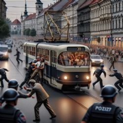 Hlučná parta v tramvaji napadla muže: krvavé drama na zastávce Osová