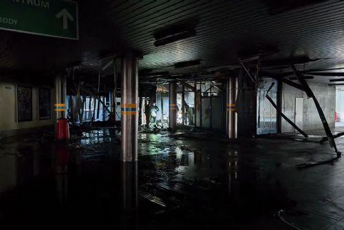 Foto: Požár u hl. nádraží v Brně - škody za 2 miliony